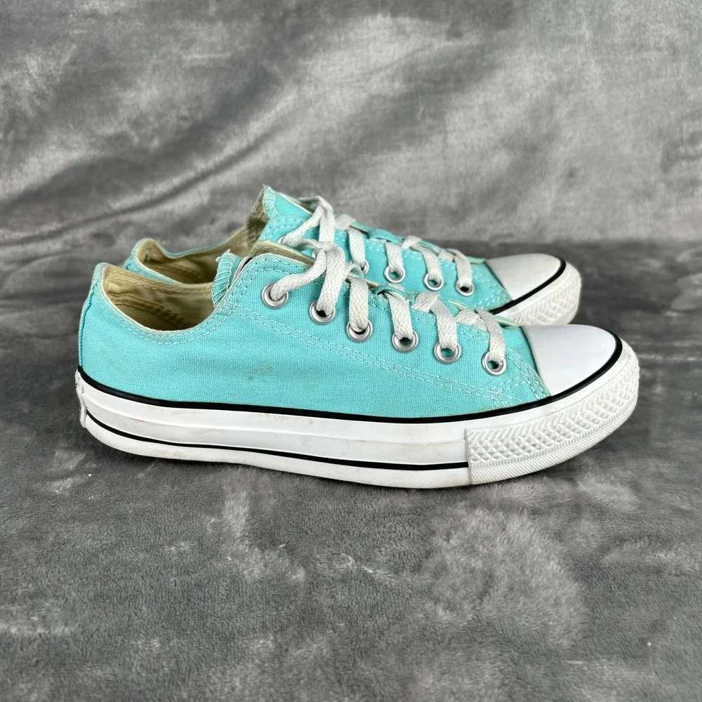 Converse Chuck Taylor All Star Low Top Turquoise Aqua Blue Sneakers W 7 M 5 - Picture 10 of 11